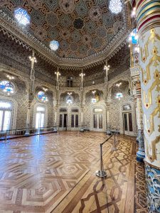 Inside the Arab room at Palacio da Bolsa in Porto, Portugal