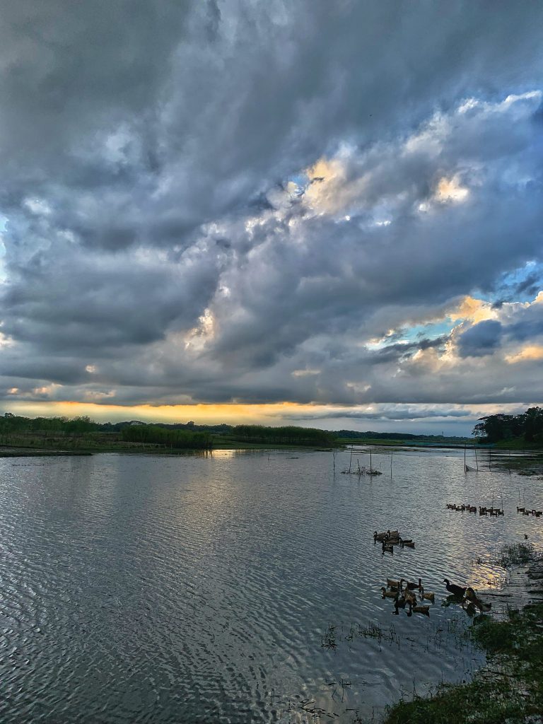 Lake and a beautiful sky