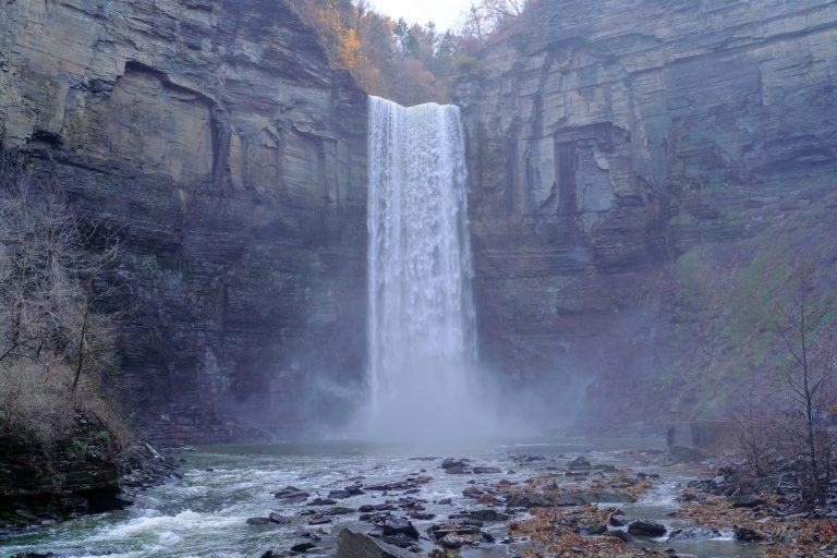 Waterfall on rocks