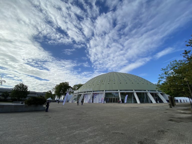 Super Bock Arena in Porto, Portugal the morning of WCEU 2022 Contributor Day