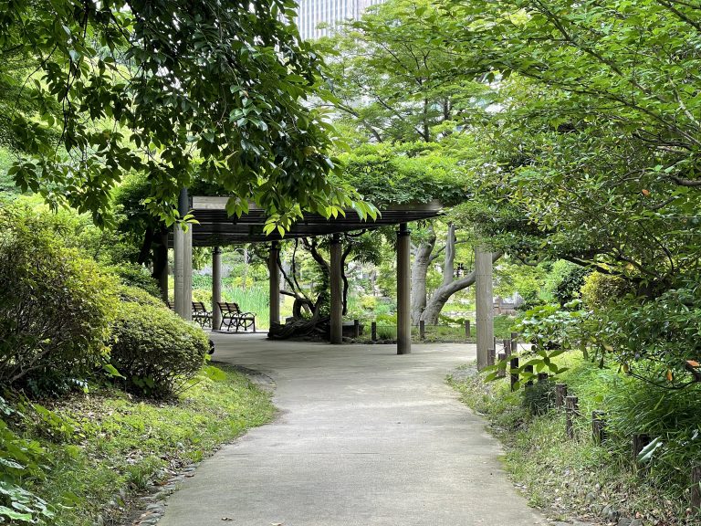 Walkway in the park. / Hibiya Park, Japan