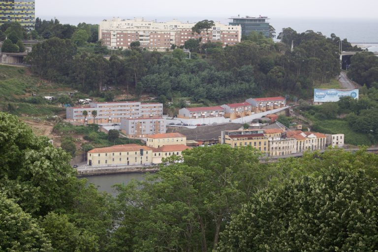 Buildings along river in Porto, Portugal