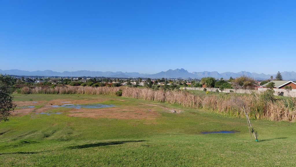 Public park with the Matroosberg mountains in the background