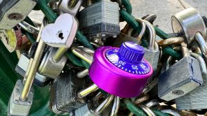 Security locks with keyholes and coded dials