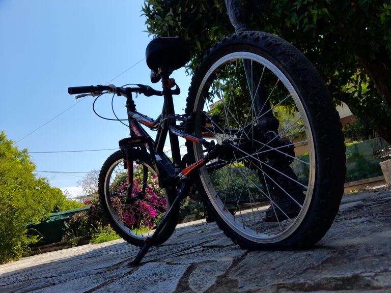 Bike’s blown tire