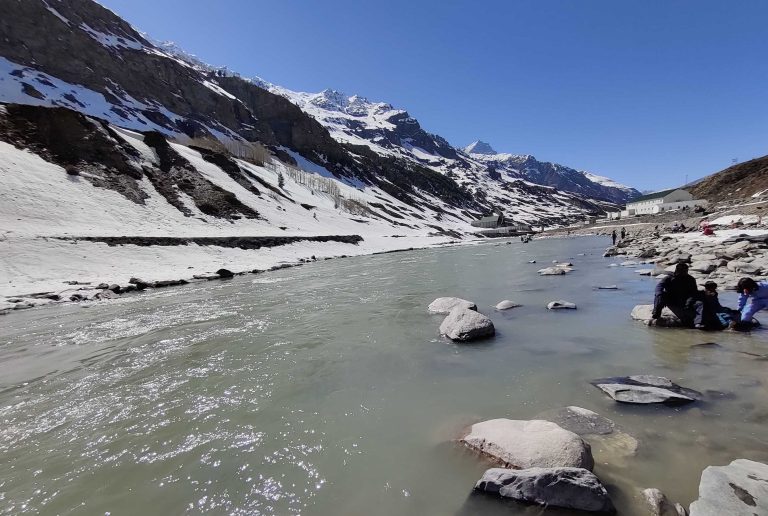 Mountain with river