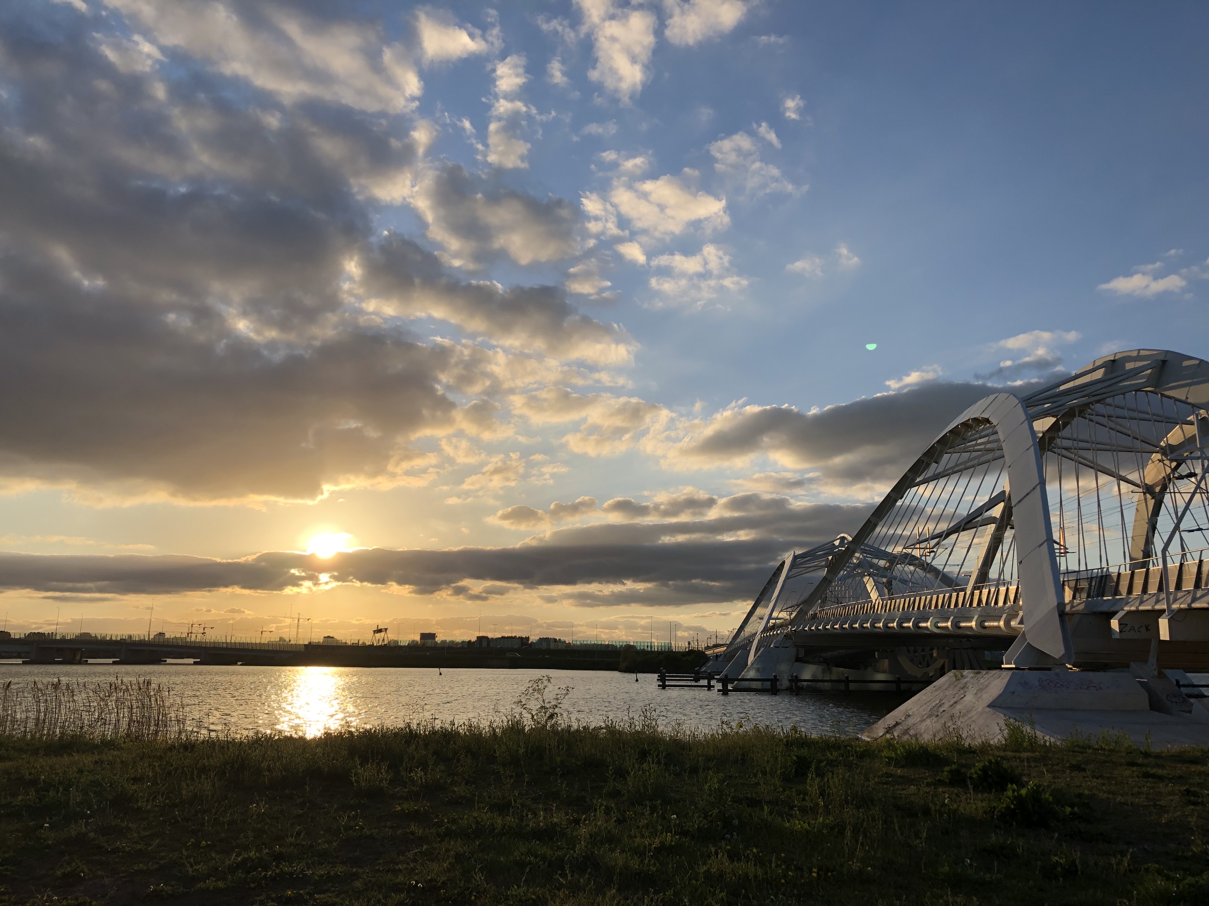 Enneüs Heerma Bridge to IJburg, neighborhood of Amsterdam