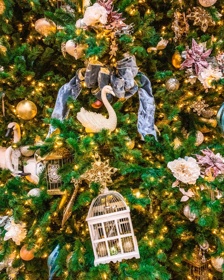 Closeup of a Christmas Tree at the Grand Floridian at Disney World