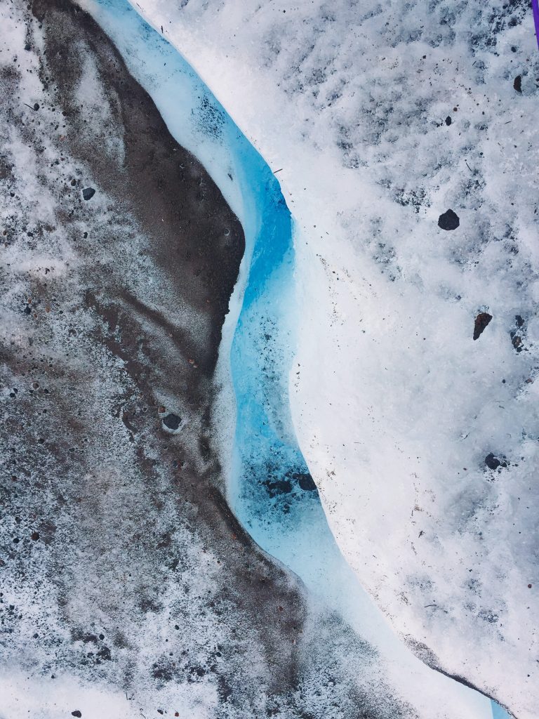 Glacier Ice on Mt Hood in Oregon