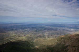 View of downtown Albuquerque from Sandia Peak