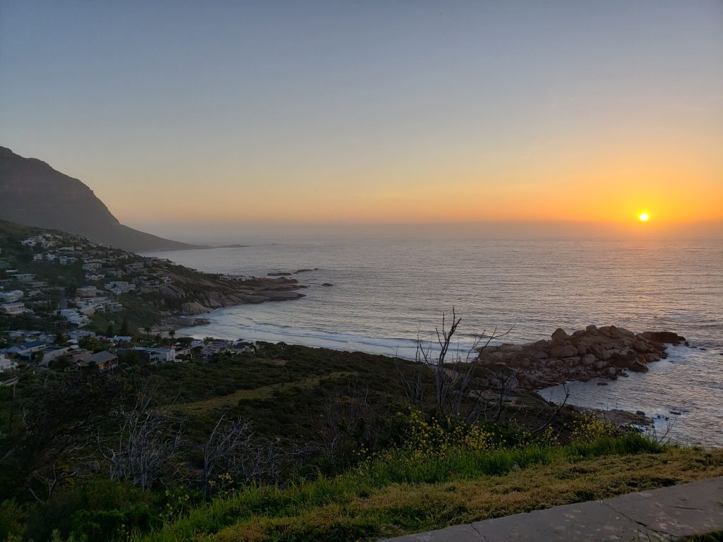 Sunset at Victoria Road in Cape Town