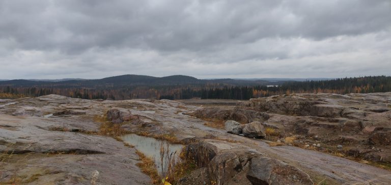 Cliffs during autumn