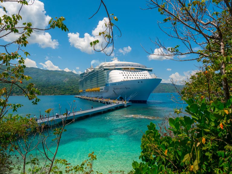 Cruise ship docked in Labadee, Haiti