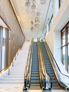 Escalator in a fancy hotel