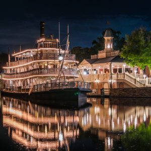 The Liberty Belle at Disney's Magic Kingdom at night