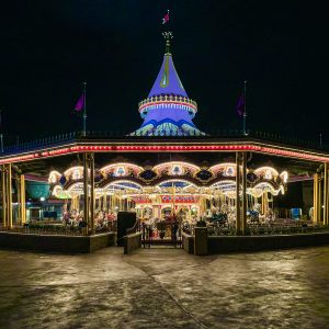 Disney carousel at night