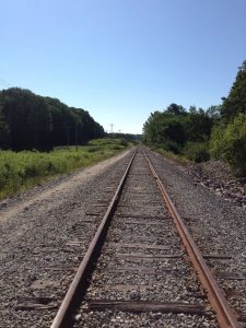 Railroad tracks in Portland, Maine
