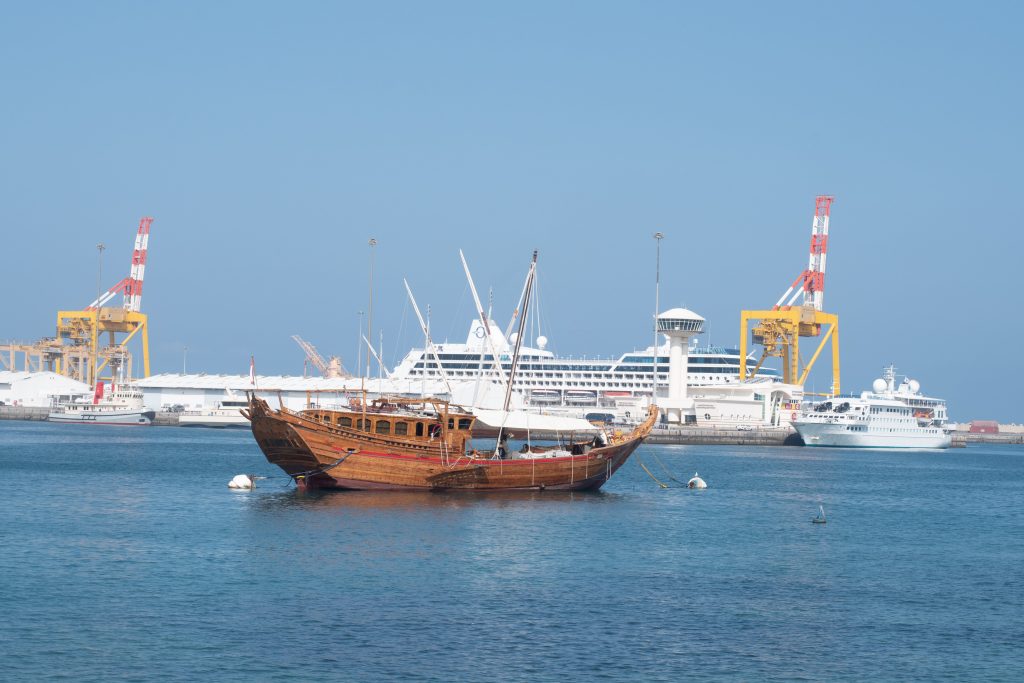 A Vintage Boat at the Matra Souk in Muscat Oman
