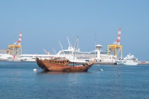 A Vintage Boat at the Matra Souk in Muscat Oman
