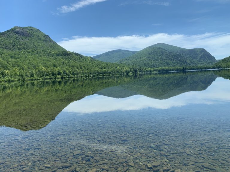 Reflections on South Branch Pond in Baxter State Park, Maine