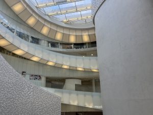 Huge circular walkway going to the roof