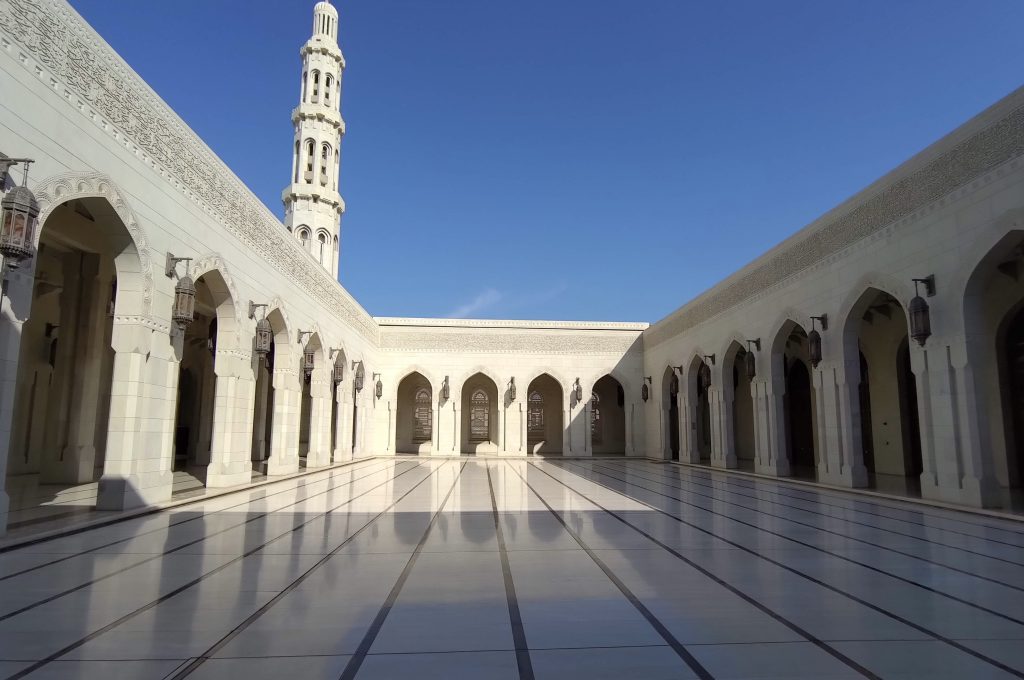 The Mosque of Sultan Qaboos in Muscat Oman