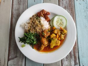 A Nepali cuisine all in one plate

