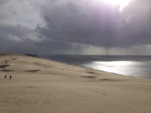 Dune du Pilat, France. Cloudy and rainy
