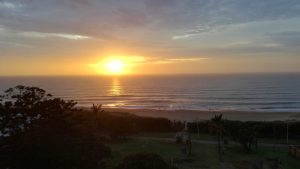 A Sunrise photo of the main beach in Amanzimtoti, Kwa-Zulu Natal South Africa
