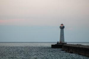 View larger photo: Sodus Point Light House at dusk, Sodus Point, New York, USA