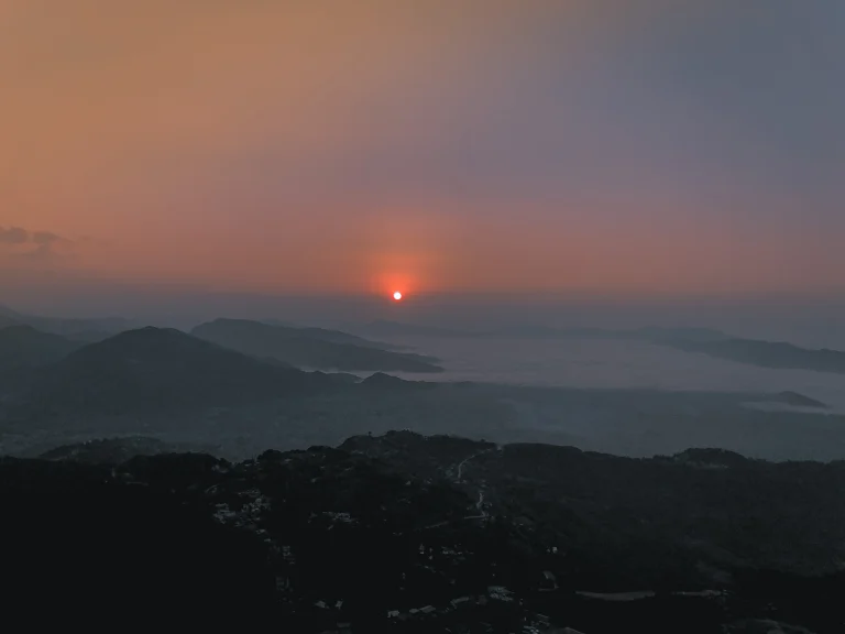 View of sunrise from Sarangkot, Pokhara