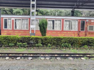 Picture of a Toy-Train to view historic 103 tunnels from Kalka to Shimla.
