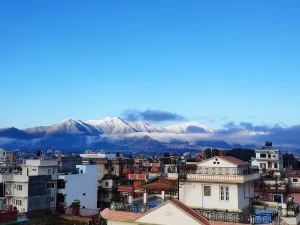 One snowy day around Kathmandu
