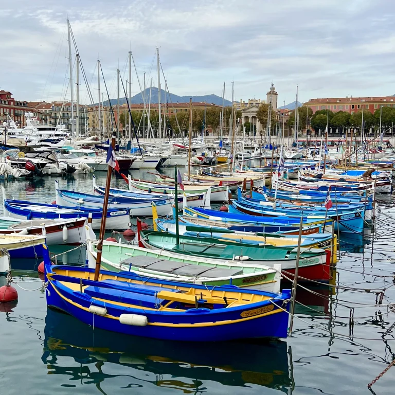 Fishing boats at Nice harbour, France