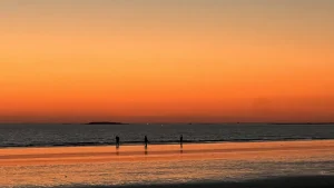 Mané Guen beach at sunset, Plouharnel, France