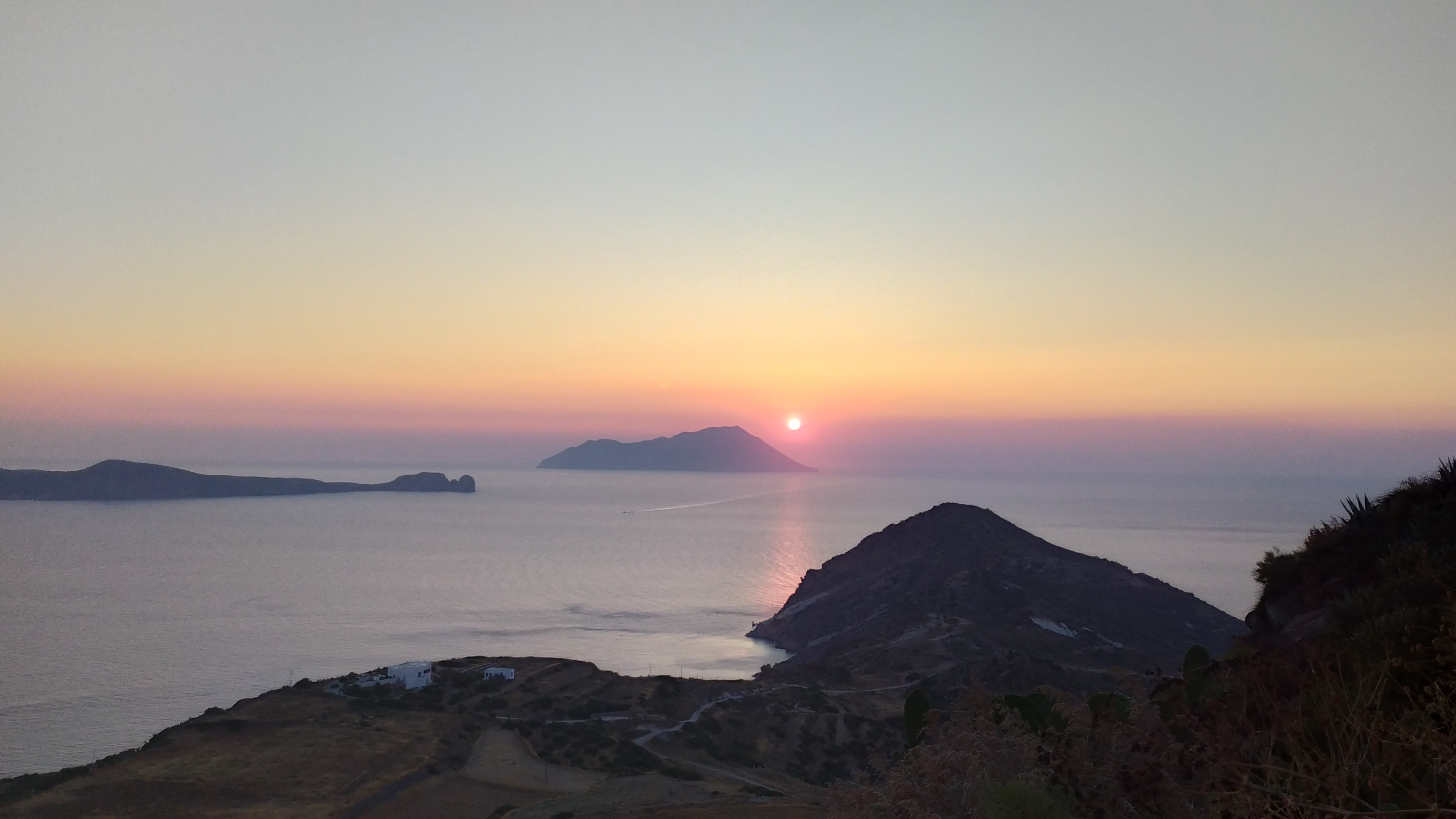 Sunset in Milos island, Greece