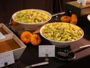 Pasta serving station at a conference