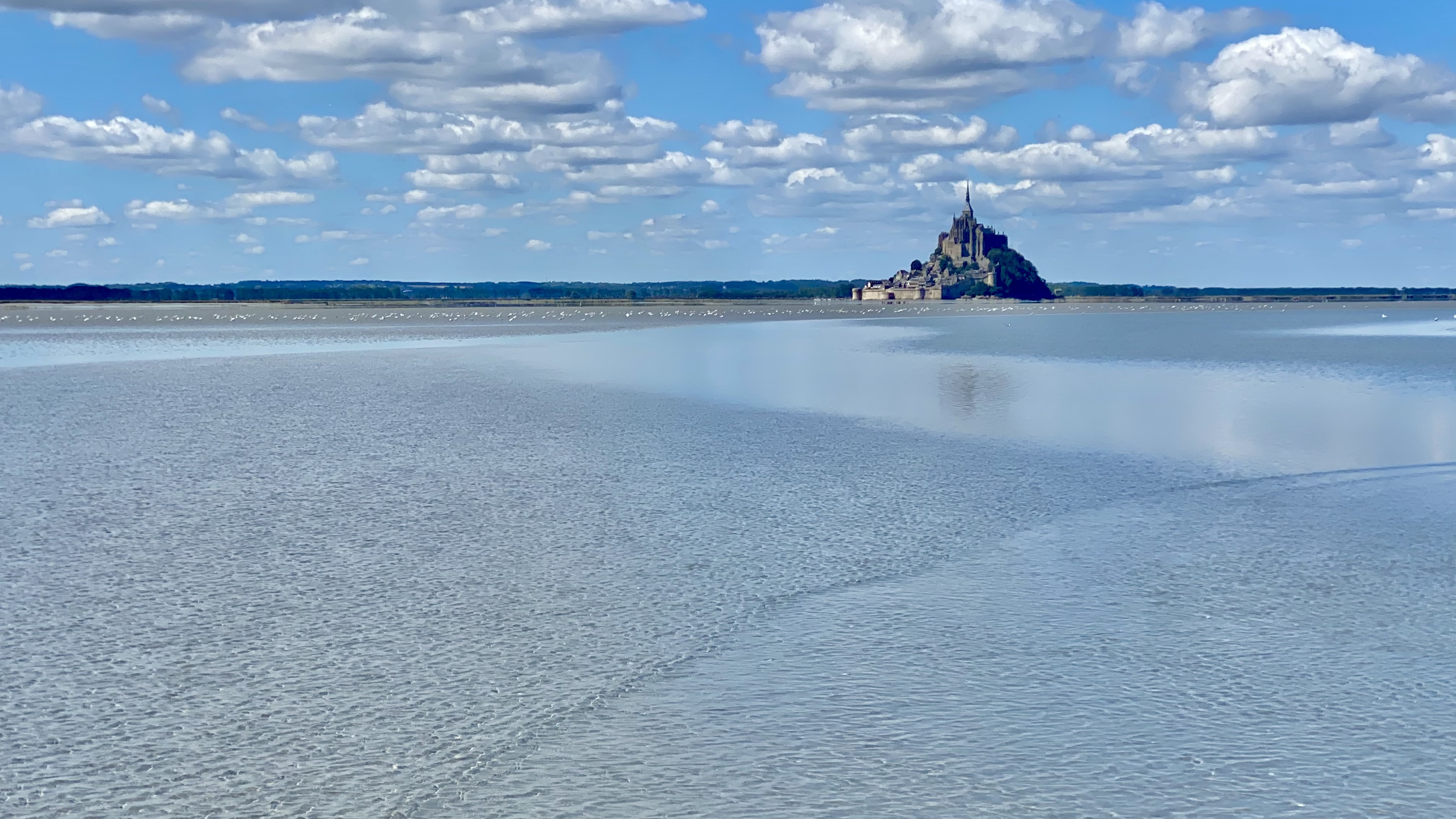 Mont Saint-Michel from the sea, France
