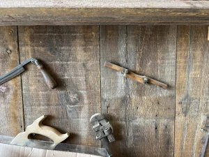 Antique tools on a wall