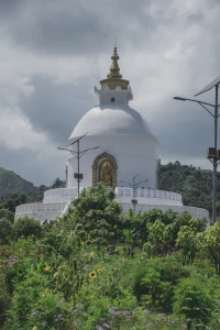 Peace Stupa from Pokhara Nepal
