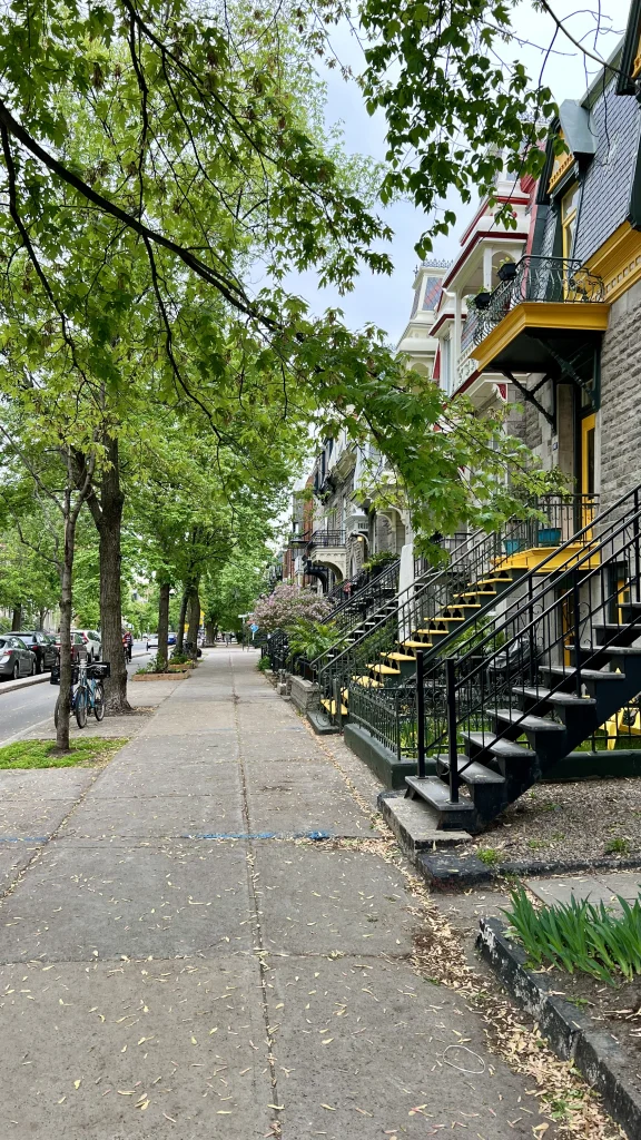 A street at Le Plateau-Mont-Royal, Québec