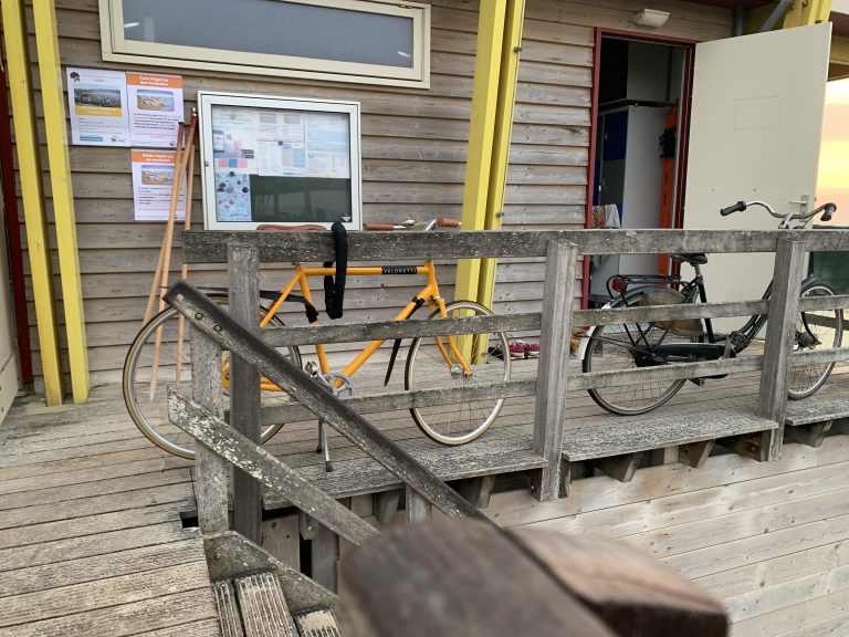 Two bicycles at a pier in Domburg, Zeeland, Nederlands