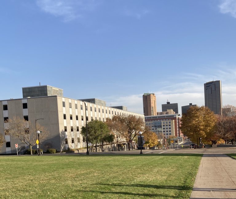 A closeup view of a section of City of St. Paul (Twin Cities, MN)