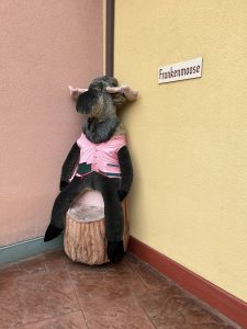 Giant plush moose in Frankenmuth, Michigan