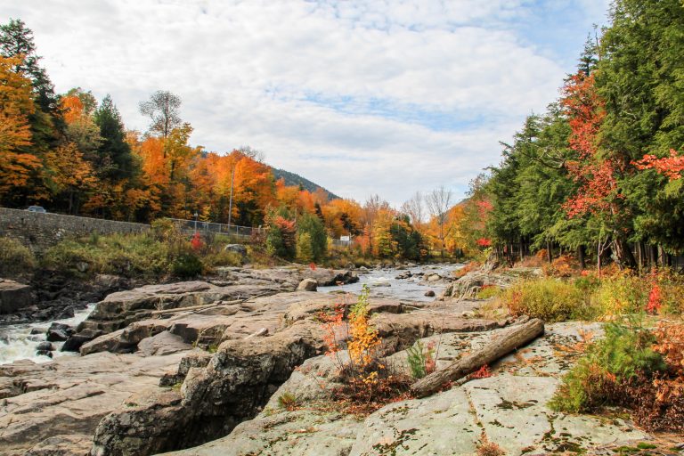 Ausable River in Autumn, Adirondack Park, New York, USA