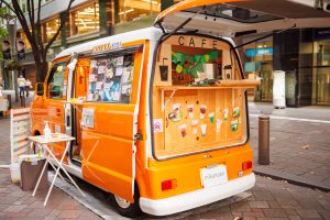 View larger photo: Cafe Wagon in Tokyo Business Street