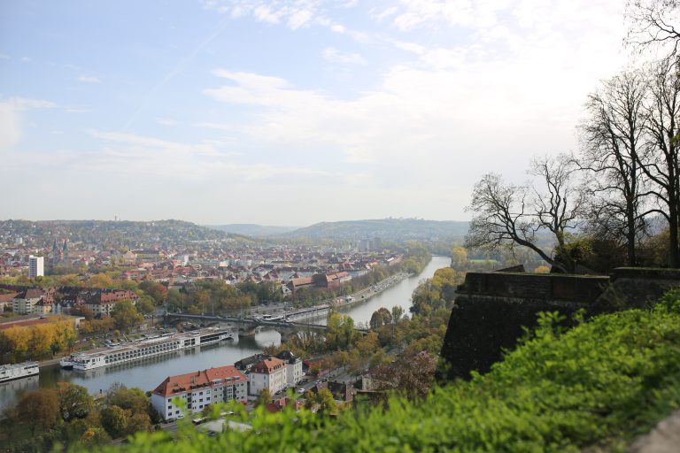 View over Würzburg from Fortress Marienberg, Germany