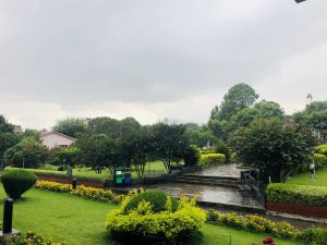 A Clean Park inside Hospital in Kathmandu
