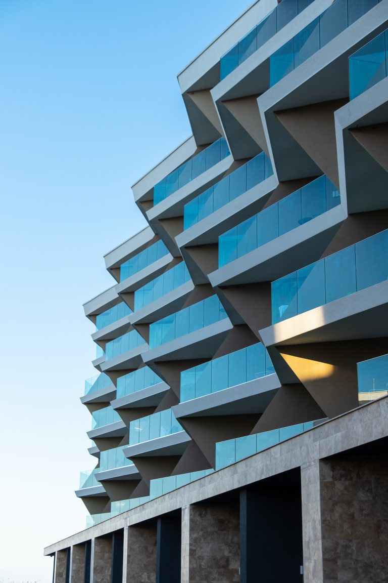 Balconies at a resort at the Black Sea in Bulgaria