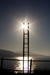 A stair to the sun in Muskiz (Bizkaia, Spain)